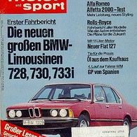 Auto Motor und Sport 1177 - BMW 7er, Rolls Royce, Alfa Romeo, Fiat 127