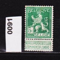 Belgien Mi. Nr. 91-3 Freimarken: Löwe * * <