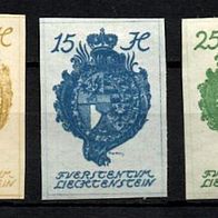 Liechtenstein postfrisch/ Falzrest Lot aus Michel 17-23