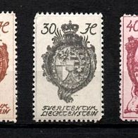 Liechtenstein postfrisch/ Falzrest Lot aus Michel 25-33