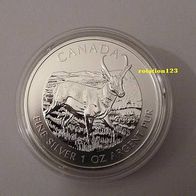 Canada 5 Dollar 2013 Wildlife Antilope Silber