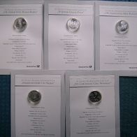 Kompletter Jahrgang 2008 Gedenkmünzen 10 Euro - Silber