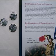 5 Euro Silbermünzen - Gedenkmünzen 2013 - Frankreich - 3 Stück