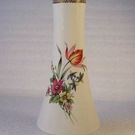 Porzellan-Vase mit Gold u. Blumen - Dekor, PM - Winterling Bavaria