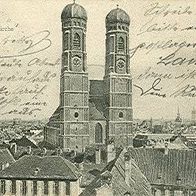 80331 München Frauenkirche 1902 gelaufen nach Arzberg