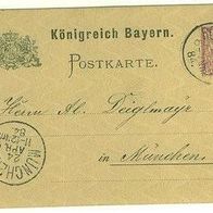 Königreich Bayern Postkarte Königreich Bayern Postkarte Echt gelaufen :