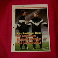 Die Deutschen Nationaltrainer: 364 Länderspiele (1990) / Infokarte über...