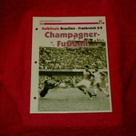 WM 1958: Halbfinale Brasilien - Frankreich / Infokarte über...