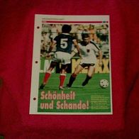 WM 1982: Schönheit und Schande! / Infokarte über...