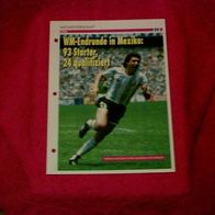 WM 1986: Die Ergebnisse / Infokarte über...