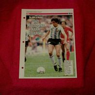 WM 1986: Und Maradona nahm Revanche / Infokarte über...