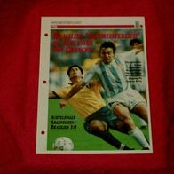 WM 1990: Achtelfinale Argentinien - Brasilien / Infokarte über...