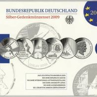 Deutschland Silber-Set 6 x 10 Euro 2009 Proof/ PP