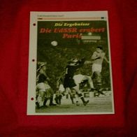 EM 1960: Die Ergebnisse / Infokarte über...