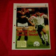 EM 1996: Qualifikationsspiel Bulgarien - Deutschland / Infokarte über...