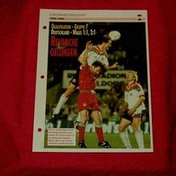 EM 1996: Qualifikationsspiel Deutschland - Wales / Infokarte über...