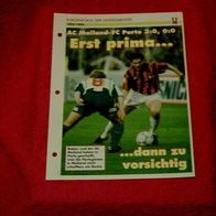 Europapokal der Landesmeister 1994: AC Mailand -FC Porto / Infokarte über...