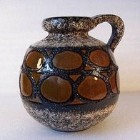 Große Keramik Henkel-Vase mit geometrischem Dekor, W. Germany , 60ger Jahre