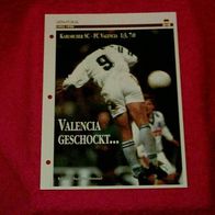 UEFA-Pokal 1994: Karlsruher SC - FC Valencia / Infokarte über...