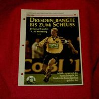 Dynamo Dresden - 1. FC Nürnberg (1994) / Infokarte über...