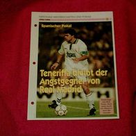 Spanischer Pokal: Teneriffa bleibt der Angstgegner von Real (1994)/ Infokarte über...