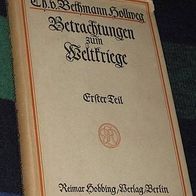 Betrachtungen zum Weltkriege, Erster Teil, 1919