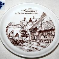 Fürstenberg Porzellan kleiner Teller mit Ansicht Wunstorf An der Wasserzucht