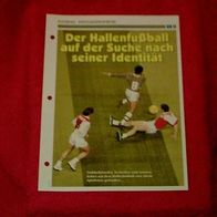 Der Hallenfußball auf der Suche nach seiner Identität / Infokarte über...