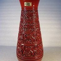 Keramik-Vase mit SSS... - Mäander-Relief-Dekor, Carstens/ Tönnieshof, 60ger Jahre