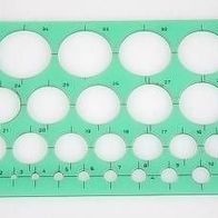 Zeichenschablone Kreisbögen mit Durchmesser 1-35 mm