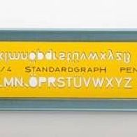 Zeichenschablone für Normschrift 4 mm