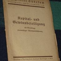 Kapital- und Gewinnbeteiligung, von Dr. Albert Südekum, 1921