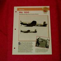 He 100 (Heinkel) - Infokarte über