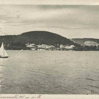 alte AK Titisee Schwarzwald 1925, See mit Segelbooten
