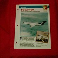 F70/ F100 (Fokker) - Infokarte über