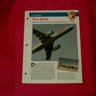 Tu-204 (Tupolew) - Infokarte über