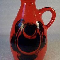 Rote Keramik - Henkel - Vase , Wächtersbach 60ger Jahre