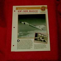 CF-105 Arrow (Avro Canada) - Infokarte über