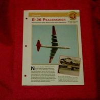 B-36 Peacemaker (Convair) - Infokarte über