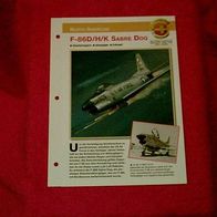 F-86D/ H/ K Sabre Dog (North American) - Infokarte über