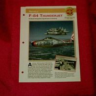 F-84 Thunderjet (Republic) - Infokarte über