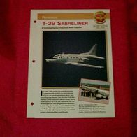 T-39 Sabreliner (Rockwell) - Infokarte über