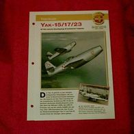 Yak-15/17/23 (Yakowlew) - Infokarte über