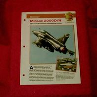 Mirage 2000D/ N (Dassault) - Infokarte über