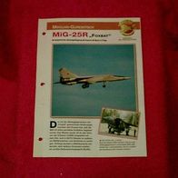 MIG-25R "Foxbat" (Mikojan-Gurewitsch) - Infokarte über