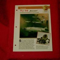 Tu-16 "Badger" (Tupolew) - Infokarte über