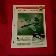 MiG-29M/33 "Fulcrum" (Mikojan) - Infokarte über