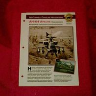AH-64 Apache Kriegseinsatz (McDonnell Douglas Helicopters) - Infokarte über