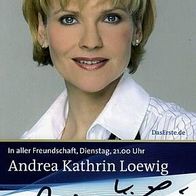 Andrea Kathrin Loewig (In aller Freundschaft) Originalautogramm -al-