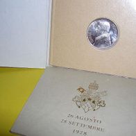Vatikan 1978 1000 LIRE - Silber der 33 Tage Papst